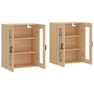 Стенни шкафове, 2 бр, дъб сонома, инженерно дърво