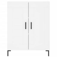 Висок шкаф, бял, 69,5x34x180 см, инженерно дърво