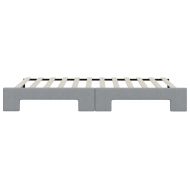 Канапе с изтеглящо разтегателно легло светлосиво 80x200 см плат