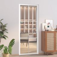 Интериорна врата 83x201,5 см бяла ESG стъкло и алуминий