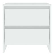 Нощно шкафче, бяло, 45x34,5x44,5 см, инженерно дърво