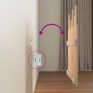 Стенна табла за спалня, 82,5x3x80 см, борово дърво масив