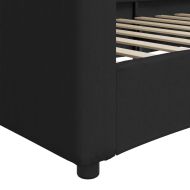 Кушетка, черна, 90x190 см, плат