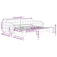 Канапе с изтеглящо разтегателно легло черно 90x190 см кадифе