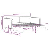 Канапе с изтеглящо разтегателно легло кремаво 90x200 см плат