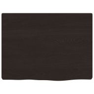 Стенен рафт тъмнокафяв 40x30x2 см обработен масивен дъб