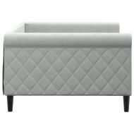 Кушетка, светлосива, 100x200 см, кадифе