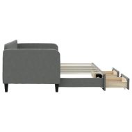 Дневно легло с уширение и чекмеджета, без матрак, 80x200 см