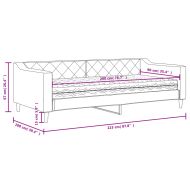 Канапе с матрак, таупе, 90x200 см, плат