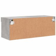 ТВ шкаф с LED осветление, бетонно сив, 80x30x30 см