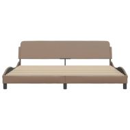 Рамка за легло Dover, капучино, 200x200 см, изкуствена кожа