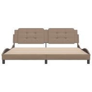Рамка за легло без матрак Zadar, капучино, 200x200 см, изкуствена кожа