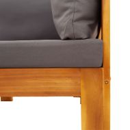 Градински комплект диван с възглавници, 9 части, акация масив