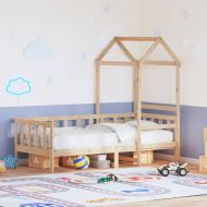 Дневно легло с покрив без матрак 80x200 см Масивна дървесина