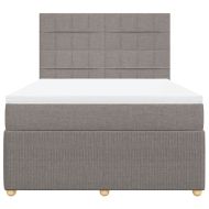 Боксспринг легло с матрак, таупе, 140x190 см, плат