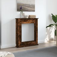 Облицовка за камина, опушен дъб, 75x20x87,5 см, инженерно дърво