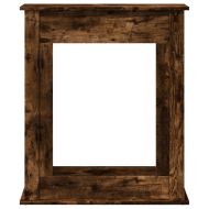 Облицовка за камина, опушен дъб, 75x20x87,5 см, инженерно дърво