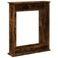 Облицовка за камина, опушен дъб, 75x20x87,5 см, инженерно дърво