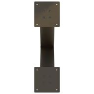 Крака за трапезна маса, X-образни, 2 бр., естествена стомана, 60 x (72-73) см, стомана