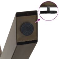 Крака за трапезна маса, X-образни, 2 бр., естествена стомана, 60 x (72-73) см, стомана