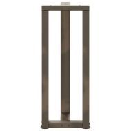 Крака за конзолна маса, Т-образни, 2 бр., черни, 25x28x(72-73) см, стомана