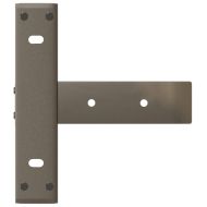 Крака за конзолна маса, Т-образни, 2 бр., черни, 25x28x(72-73) см, стомана