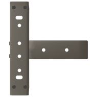 Крака за масичка за кафе, Т-образни, 2 бр., черни, 30x25x(30-31) см, стомана