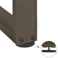 Крака за масичка за кафе, Т-образни, 2 бр., черни, 30x25x(30-31) см, стомана