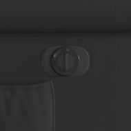 Електрически изправящ реклайнер стол, черен, изкуствена кожа