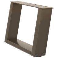 Крака за масичка за кафе, U-образни, 2 бр., естествена стомана, 40 x (30-31) см, стомана