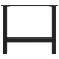 Крака за масичка за кафе, черни, 2 бр., 50 x (42-43) см, стомана