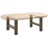 Крака за масичка за кафе, естествена стомана, 2 бр., 50 x (30-31) см, стомана