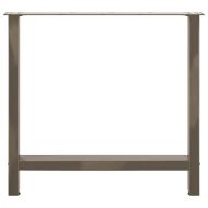 Крака за трапезна маса, естествена стомана, 2 бр., 70 x (72-73) см, стомана