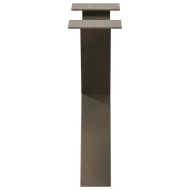 Крака за масичка за кафе, X-образни, 2 бр., естествена стомана, 60 x (42-43) см, стомана