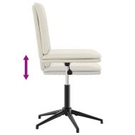 Трапезен стол, кремав, кадифе