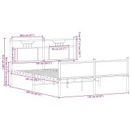 Рамка за легло без матрак Кафяв дъб Инженерна дървесина