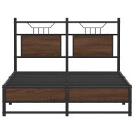 Рамка за легло без матрак кафяв дъб 120x200 см инженерно дърво