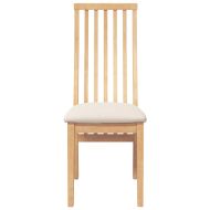 Трапезни столове с възглавници 2 бр масивна дървесина гума