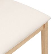 Трапезни столове с възглавници 2 бр масивна дървесина гума