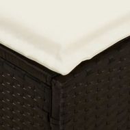 Градински комплект с възглавници L-образна, 4 части, полиратан