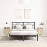 Нощни шкафчета за стенен монтаж, 2 бр, сонома дъб, 38x34x40 см