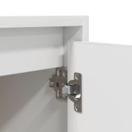 Нощно шкафче за стенен монтаж, бяло, 38x34x40 см