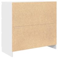 Сайдборд, бял, 80x35x76 см, инженерно дърво