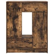 Бюфет с чекмеджета и вратички, опушен дъб, 73x31x90 см