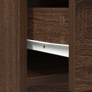 Бюфет с чекмеджета и вратички, кафяв дъб, 73x31x90 см