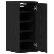 Шкафове за обувки 2 бр черен дъб 32x35x70 см инж. дървесина