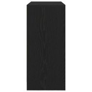 Бюфет с чекмеджета и вратички, черен дъб, 70,5x34x74,5 см