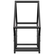 Стойка за дърва за огрев черна 40x25x120 см