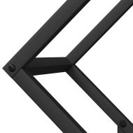 Стойка за дърва за огрев черна 40x25x120 см