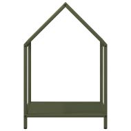 Стойка за дърва за огрев маслиненозелена 40x25x60 см